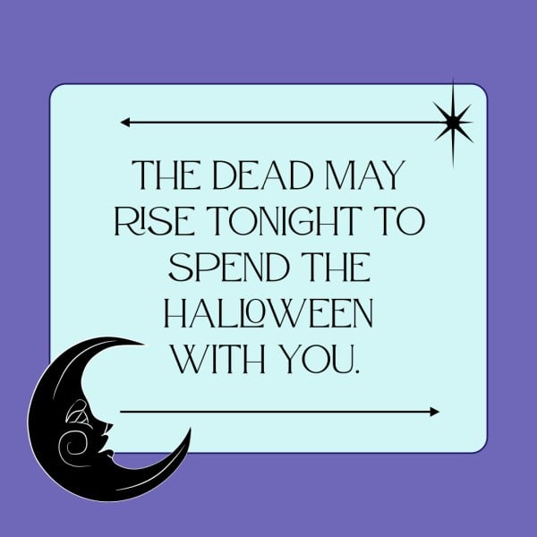 Cartoon Cute Spooky Halloween Quote Instagram Post