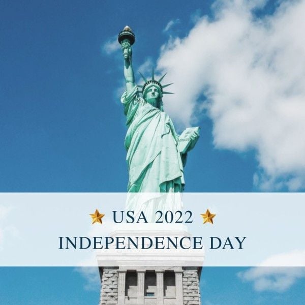 democracy, statue of liberty, festival, Independence Day Instagram Post Template
