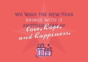 New Year Wishes Postcard