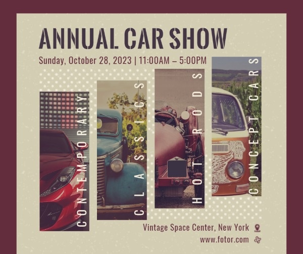 Vintage Annual Car Show Facebook Post