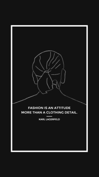 Fashion Quote By Karl Lagerfeld Mobile Wallpaper