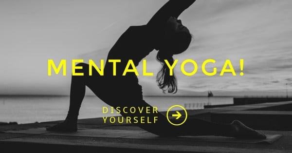 灰色心理瑜伽脸谱应用程序广告 Facebook App广告