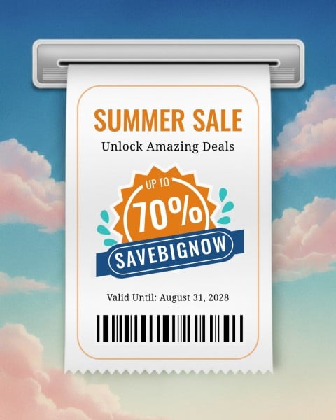 Blue Simple Online Store Sale Discount Promotion