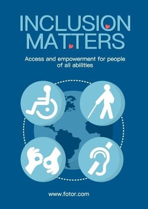 disability, society, social, Disable Caring Poster Template