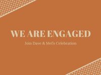 engagement party, proposal, party, Brown Engagement Celebration Card Template
