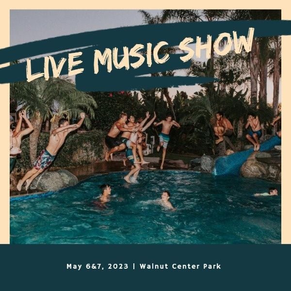 Live Music Water Live Show Instagram Post