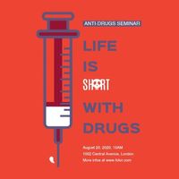 drug awareness, warning, awareness, Anti-drugs Seminar  Instagram Post Template