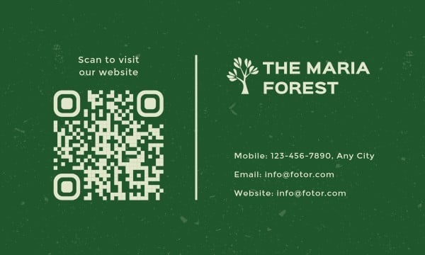 Green Simple Illustration Environmental Organization QR Code