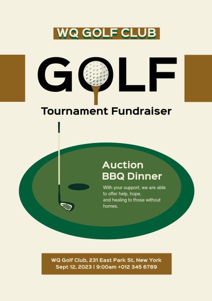 Golf Fundraiser Poster