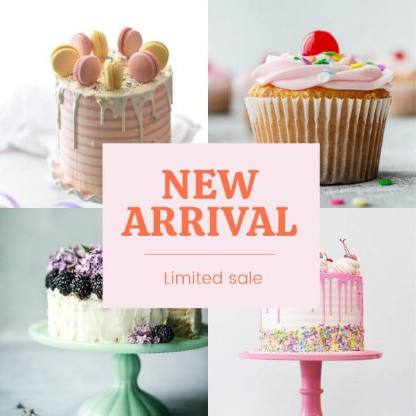 New Arrival Cake Dessert Branding Sale Post Instagram Post