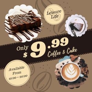 promotion, discount, business, Coffee House Sale Instagram Post Template