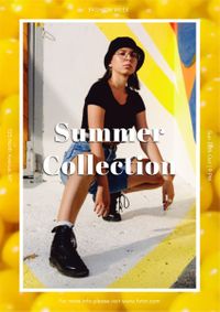 fashion, style, trend, Summer Collection Poster Template