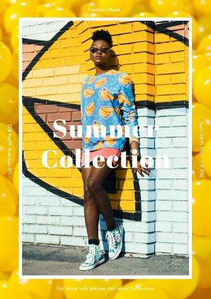 fashion, style, trend, Summer Collection Poster Template