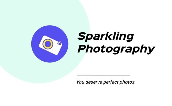 Blue Basic Photography Tips Camera Art Business Card