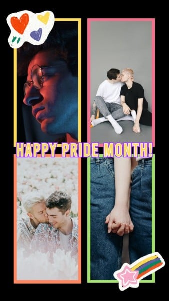 Black Happy Pride Month Instagram Story