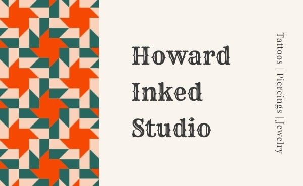 Colorful Abstract Inked Studio Business Card