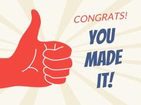 congrats, complimentary, praise, Thumbs Up Card Template