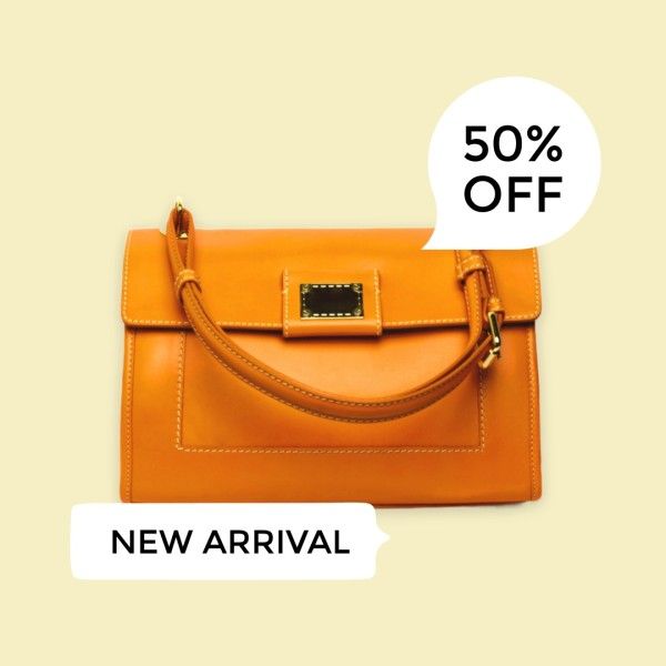 new arrival, promotion, female bag, Yellow Simple Handbag Sale Product Photo Template