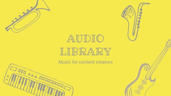 Yellow Audio Library Youtube Channel Art