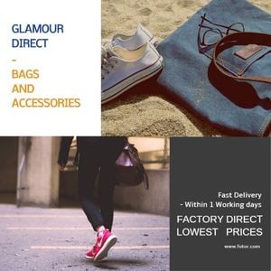 sale, promotion, sales, Bags And Accessories Fashion Instagram Post Template