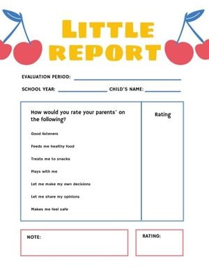 business, student, school, Simple Report Card Template
