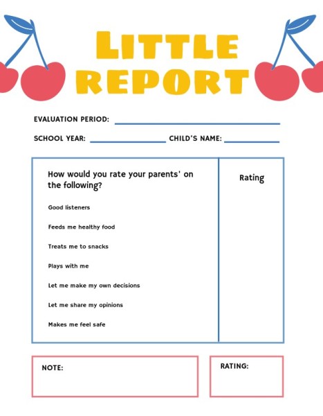 Simple Report Card Report Card