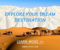 vacation, business, marketing, Desert Travel Online Ads Large Rectangle Template