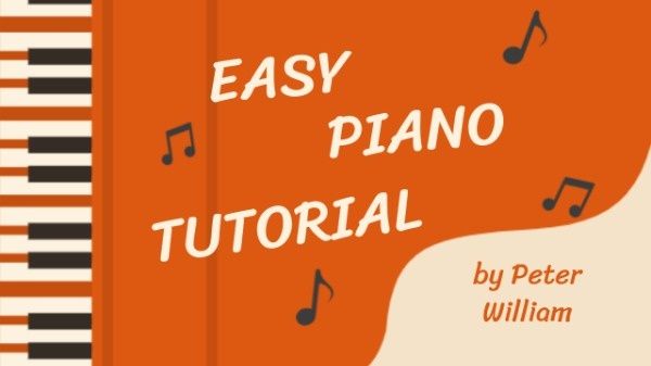 music, show, performance, Easy Piano Tutorial Youtube Thumbnail Template
