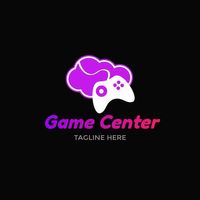 game logo, gamepad, console, Dark Purple Game Center Logo Template