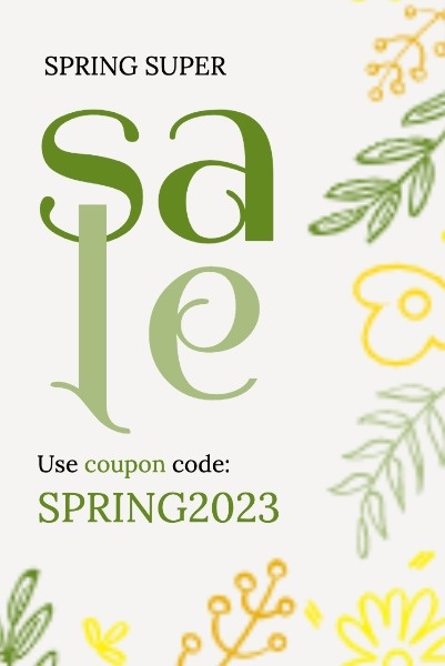 Yellow Botanical Spring Sale Pinterest Post