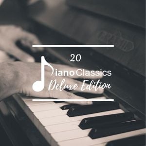 song, music, playing, Piano Classics Album Cover Template