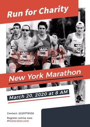 run, sport, athletics, New York Marathon Poster Template