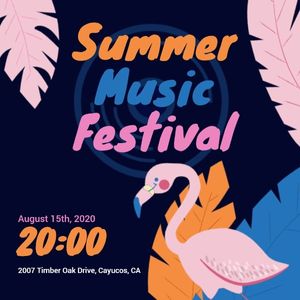 Summer Music Festival Instagram Post Instagram Post