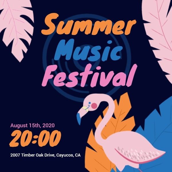 art, conference, performance, Summer Music Festival Instagram Post Template