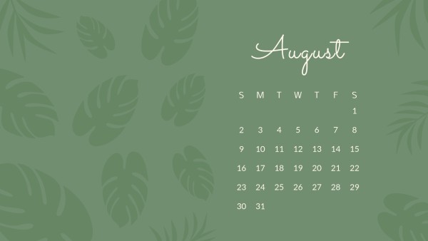 Leaves Calendar Calendar