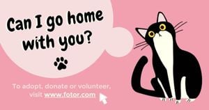 donate, volunteer, charity, Pet adoption Facebook Ad Medium Template