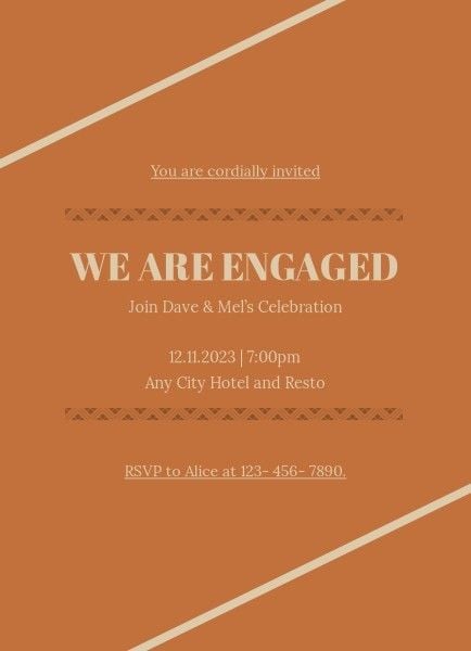 engaged, party, celebration, Wedding  Announcement Template