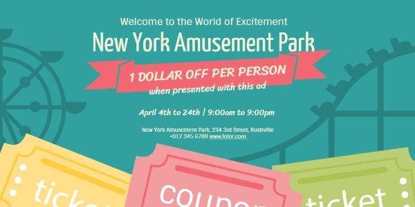 Amusement Park Ads Twitter Post