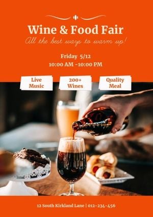 Orange Wine And Food Fair  Poster