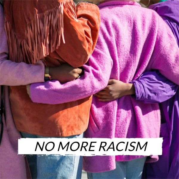 international day for the elimination of racial discrimination, discrimination, racial, Simple Photo Anti Racism Instagram Post Template