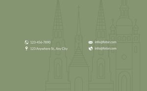 White Holy Grace Church Business Card