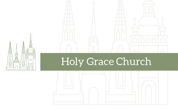 religion, parish, chapel, White Holy Grace Church Business Card Template