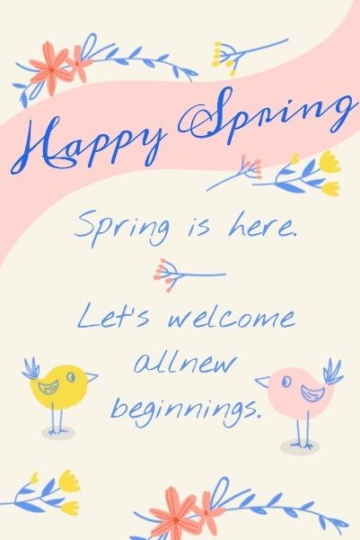 season, spring time, flower, Happy Spring Pinterest Post Template