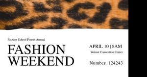 Leopard Background Fashion Weekend Facebook Event Cover