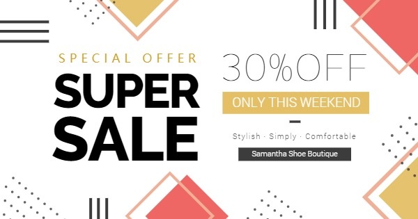 Super Sale Discount Facebook Ad Medium