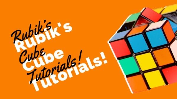 rubiks cube, funny, simple, Rubik Cube Tutorial Youtube Thumbnail Template
