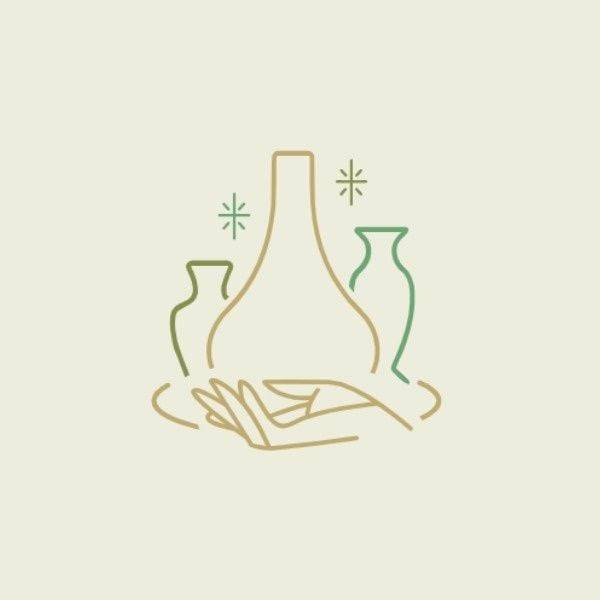 handicraft, business, hand, Simple Yellow Pottery Icon ETSY Shop Icon Template