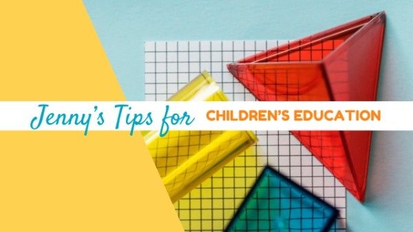 back to school, parenting, educate, Red And Yellow Education Tips YouTube Cover Youtube Channel Art Template