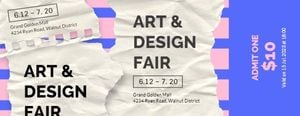 event, expo, display, Art Design Fair Ticket Template