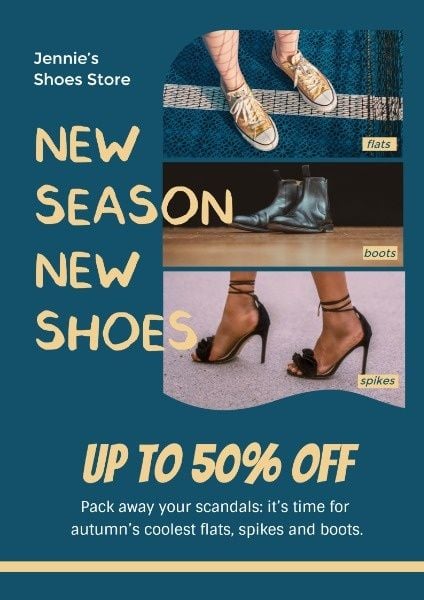 Fall Season Shoe Sales Poster